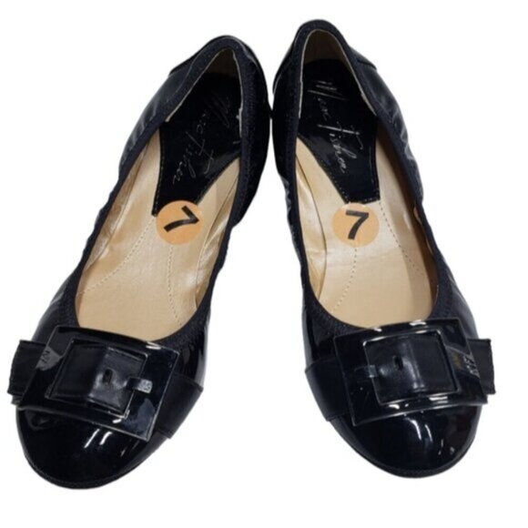 Marc Fisher Rosa Black Patent Leather Women's Ballet Flat Size 7 - Picture 13 of 13